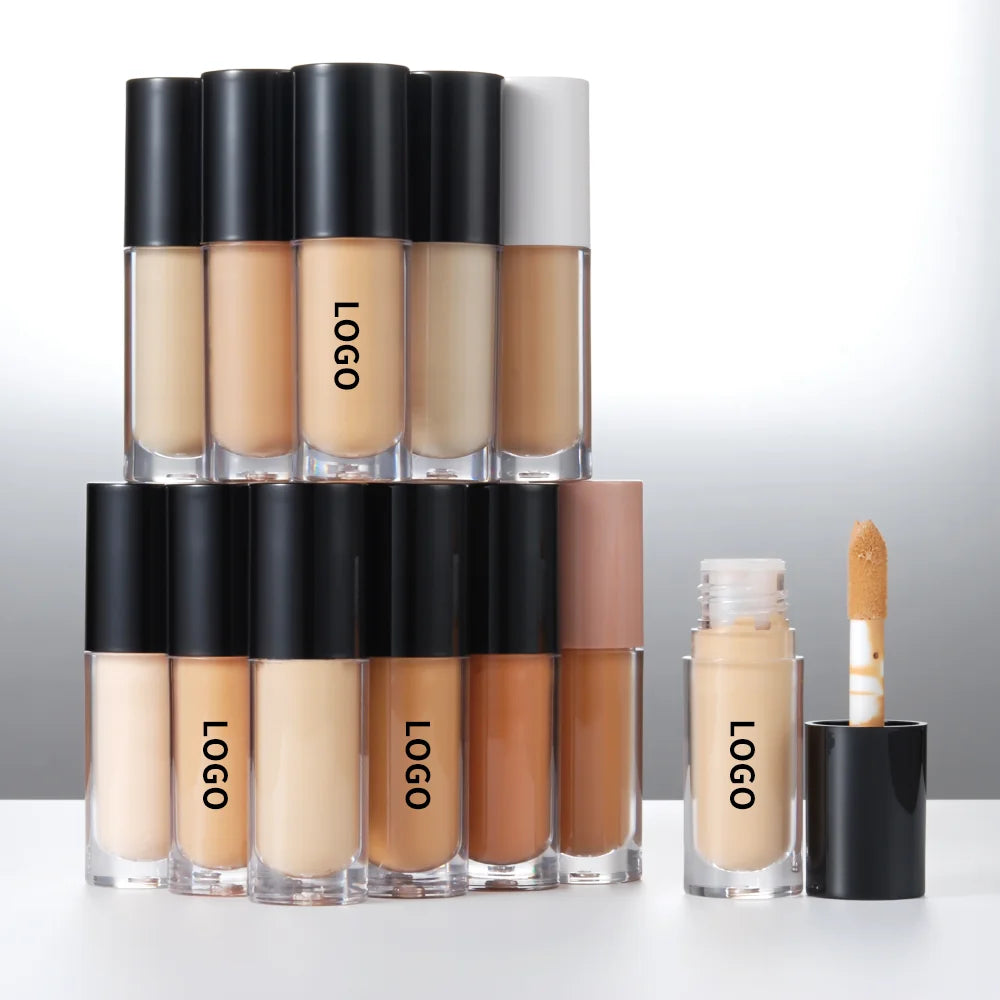 Liquid Concealer Matte Vegan Foundation Private Label Makeup Dark Skin Full Coverage Concealer Custom Logo Wholesale Bulk Item