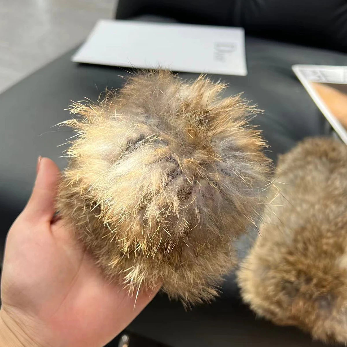 Hot Sale Winter Real Fur Golve Women Outdoor Warm 100% Natural Rabbit Fur Gloves Knit Thick Natural Soft Real Rabbit Fur Mittens