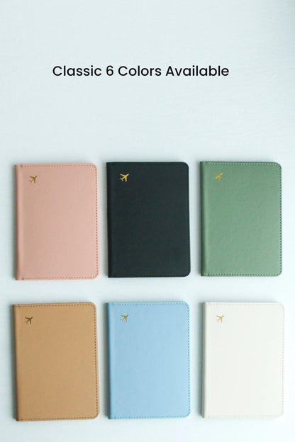 Pure Chic Passport Wallet Faux Leather Lightweight Waterproof Rfid Blocking Slim Vaccine Card Holder Travel Essentials