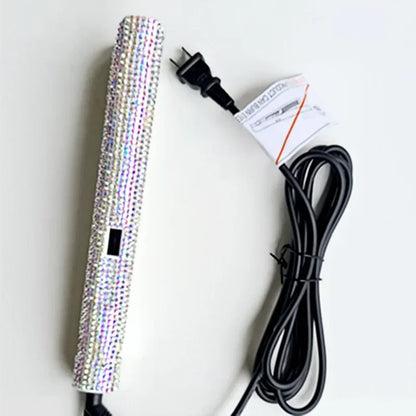 Diamond Embedded Hair Straightening Iron Beauty Salon Tool Accessories Women's Hair Care Makeup Tools New Arrival