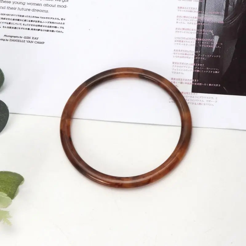 Niche Tortoiseshell Acrylic Bracelet Resin Leopard Mottled Bangle Gift for Wife