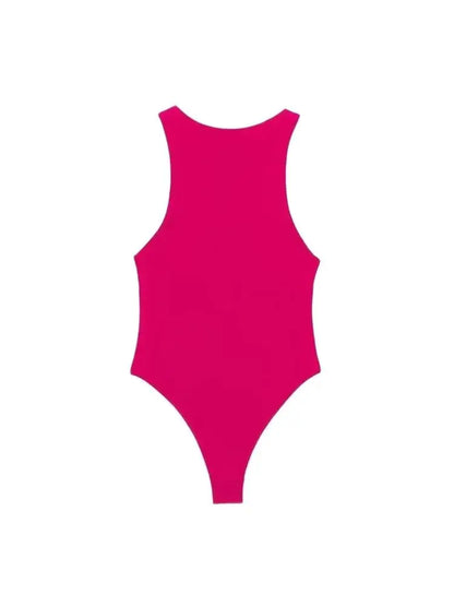 TRZA Women Fashion With Halter Neck Skinny Bodysuit Sexy Sleeveless Snap-button Female Playsuits Mujer