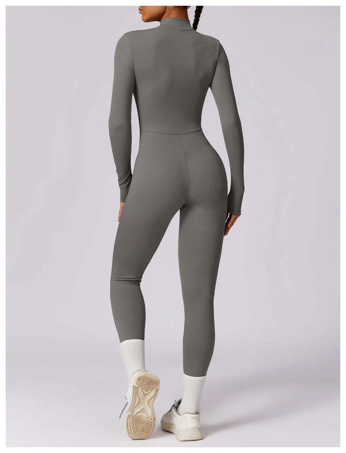 Customized LOGO women's zipper long-sleeved yoga onesie high-intensity fitness sports onesie tights