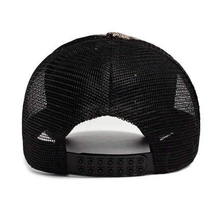 CNTANG New Women's Baseball Cap Summer Mesh Hat Fashion Leopard Spangle Design Hats For Woman Outdoors Sun Visor Adjustable