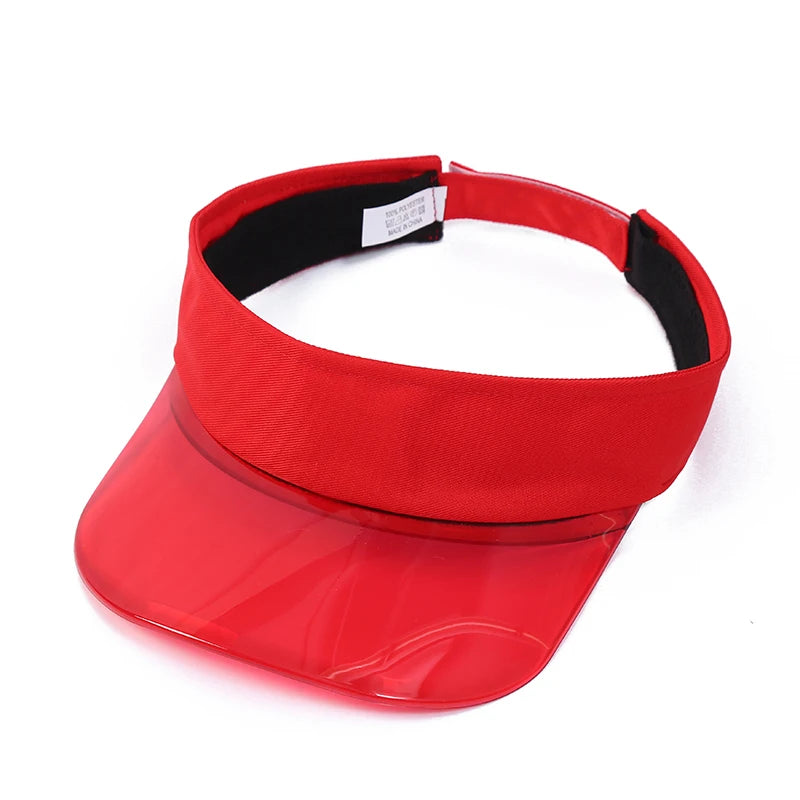 Parent-child Sun Visor Hats Mom's Son Daughter Plastic PVC Visor Caps Outdoor Sport Bicycle Sunshade Hat for Women