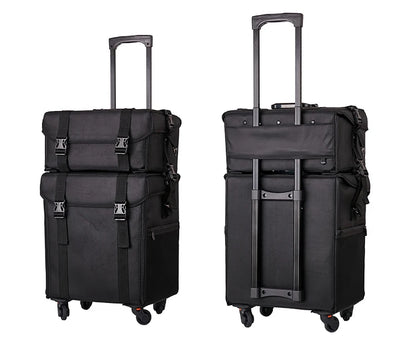 Multifunction Rolling Luggage Sets Spinner Multi-layer Trolley Suitcase with Wheels Women Oxford professional Cosmetic Case