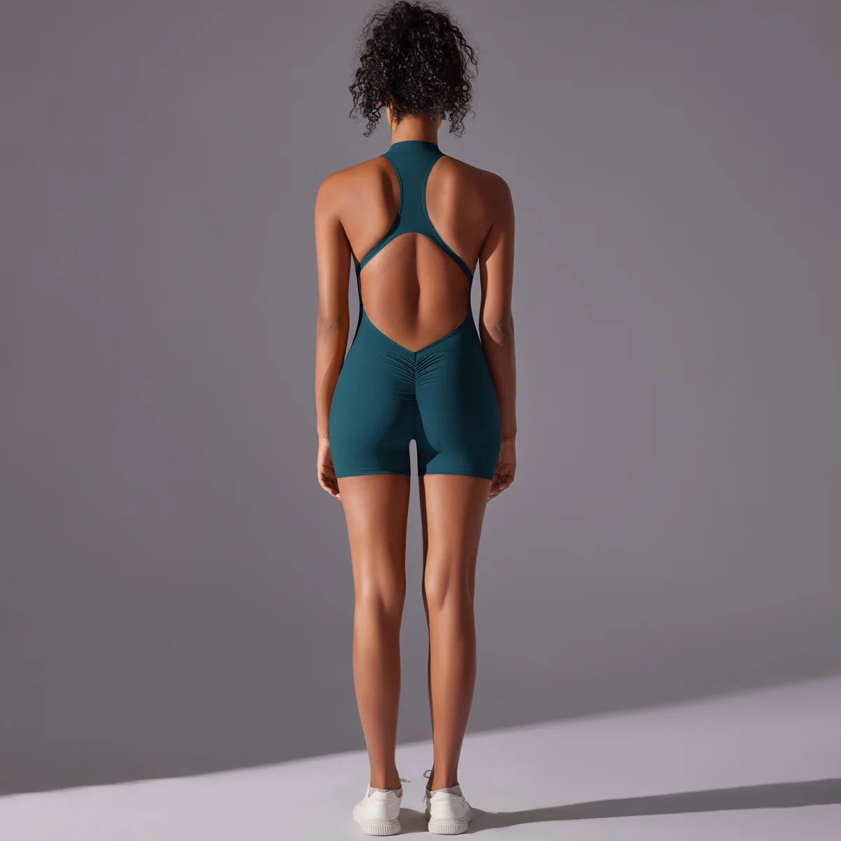 Customized LOGO High-intensity nude tight sports back onesie yoga running fitness clothes