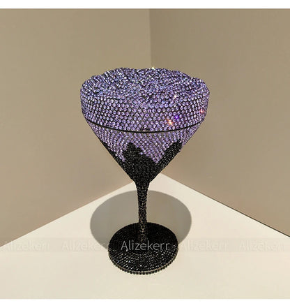 Alizekerr Goblet Rhinestone Evening Bags Women Gorgeous Boutique Unique Flower Crystal Clutch Purses And Handbags Wedding Party