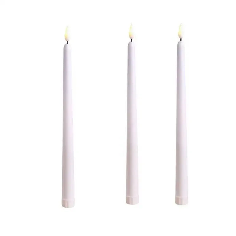 Black/White Led Candles with Flickering Flame,Battery Operated Flameless Halloween Grave Decor Votive Church Candles 1pc
