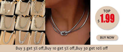 EILIECK 316L Stainless Steel Gold Silver Color Thick Chain Necklace For Women Fashion Cuban Neck Chain Waterproof Jewelry Gift