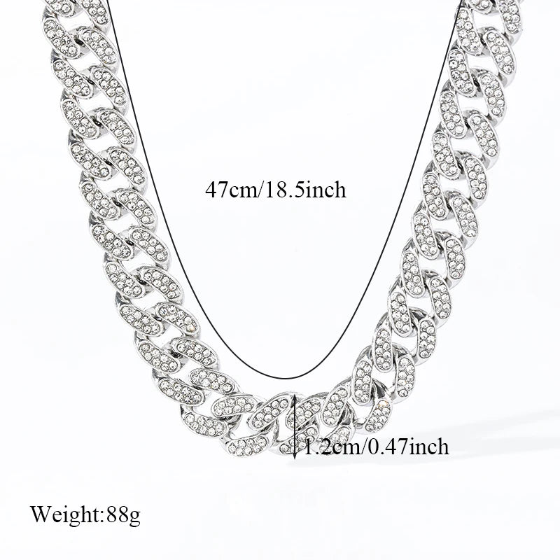 EILIECK 316L Stainless Steel Gold Silver Color Thick Chain Necklace For Women Fashion Cuban Neck Chain Waterproof Jewelry Gift