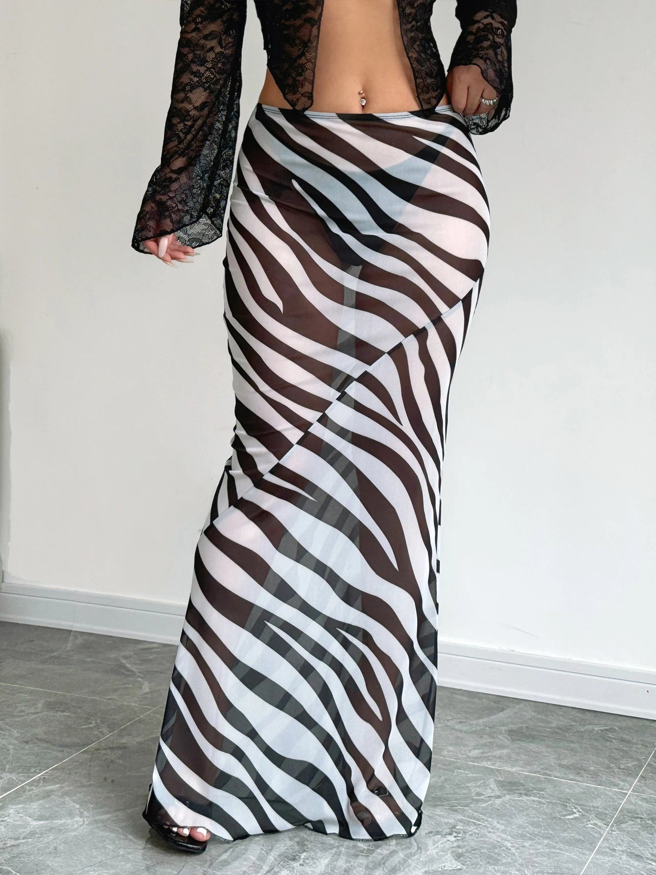 Dulzura Sexy Elegant Skirt Leopard Printed Maxi Women Skirts 2024 Lady Y2K Clothes Office Club Party Casual Streetwear Wholesale