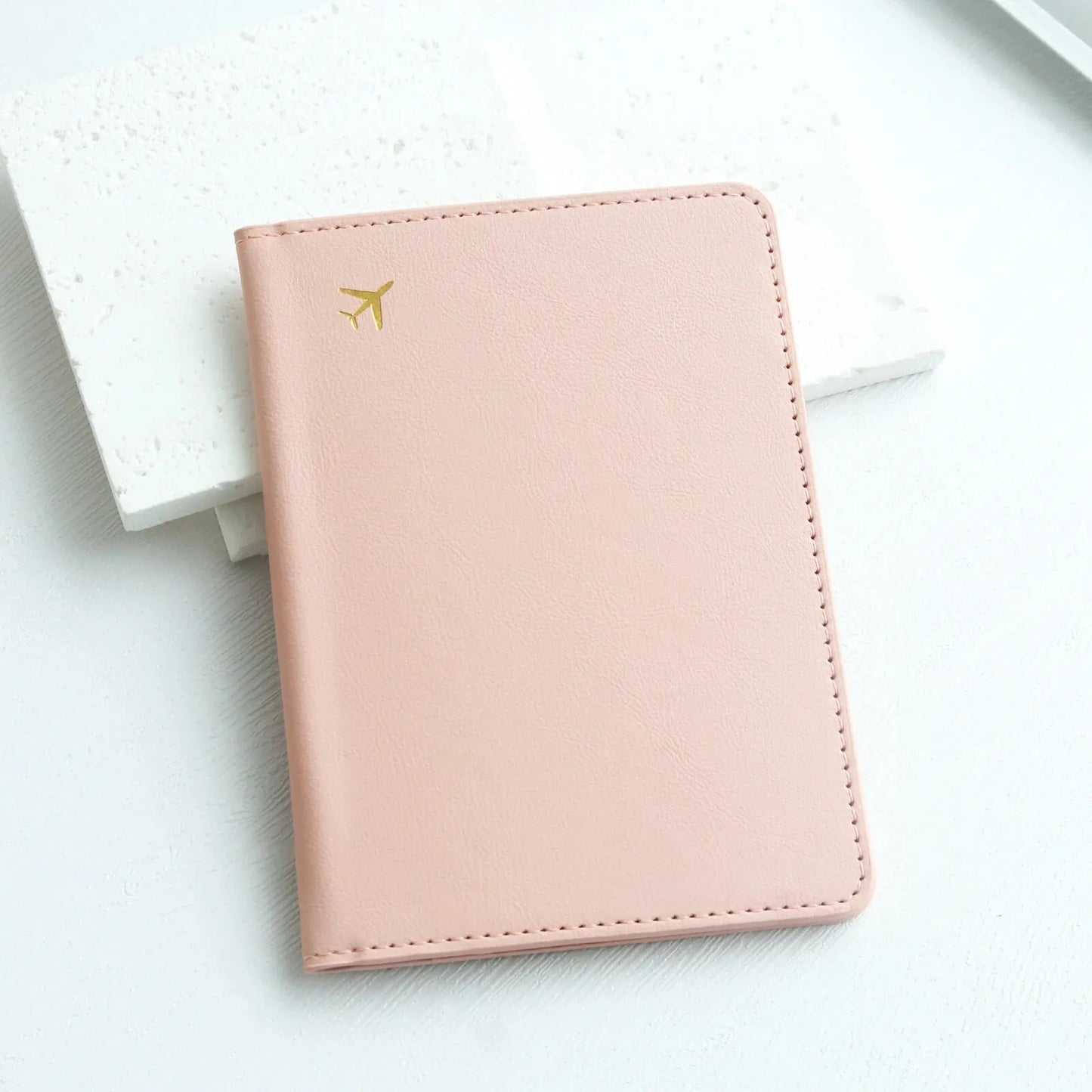 Pure Chic Passport Wallet Faux Leather Lightweight Waterproof Rfid Blocking Slim Vaccine Card Holder Travel Essentials