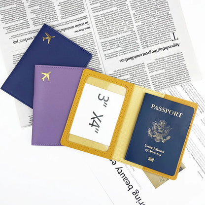 PU Leather Travel Passport Protective Case Thickened Passport Holder Case