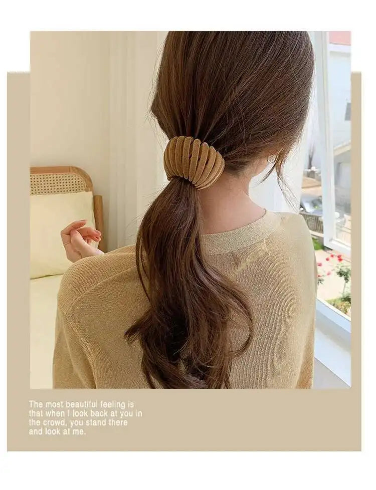 2021 Women Hair Device Big Hair Claw Clips Bird's Nest Hairpin Korean Bun Hair Disk Ponytail Solid Curler Headwear Accessories