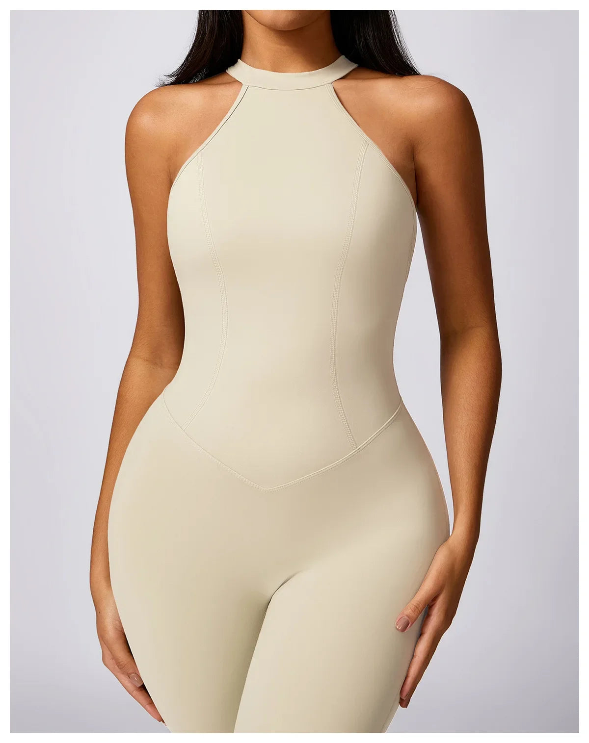 Custom LOGO High Quality Outdoor Jumpsuit Activewear tracksuit women‘s one-piece yoga clothes running tight fitting sportswear