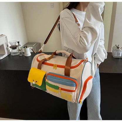 Travel Bag, Duffel Bag Cosmetics Bag, Professional Fitness Bag, Yoga Swimming Training Backpack, Satchel Shoulder Crossbody Tote Bag, Suitable for Men and Women