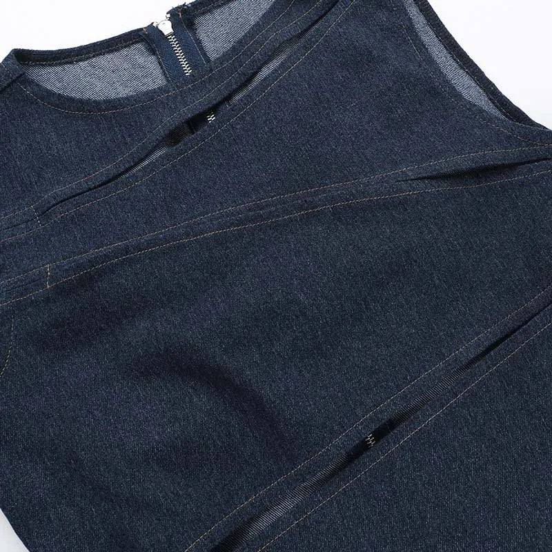 Women's Sleeveless Round Neck Vest Summer Solid Color Hollow Slim Vest Top Fashion Sexy Streetwear Women's Slim Vest Top