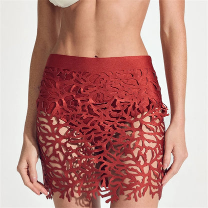3Pcs Laser Cut Bikini Sexy Women Swimsuit Push Up Swimwear High Waisted Biquini Female Hollow Bathing Suit Bodysuit Beachwear