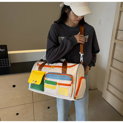 Travel Bag, Duffel Bag Cosmetics Bag, Professional Fitness Bag, Yoga Swimming Training Backpack, Satchel Shoulder Crossbody Tote Bag, Suitable for Men and Women