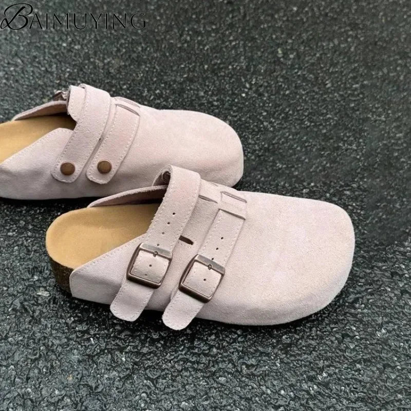 Platform Slippers Women Mules Shoes Flats Sandals Summer 2025 Trend Casual Walking Sport Shoes Comfort Woman Slingback Sneakers