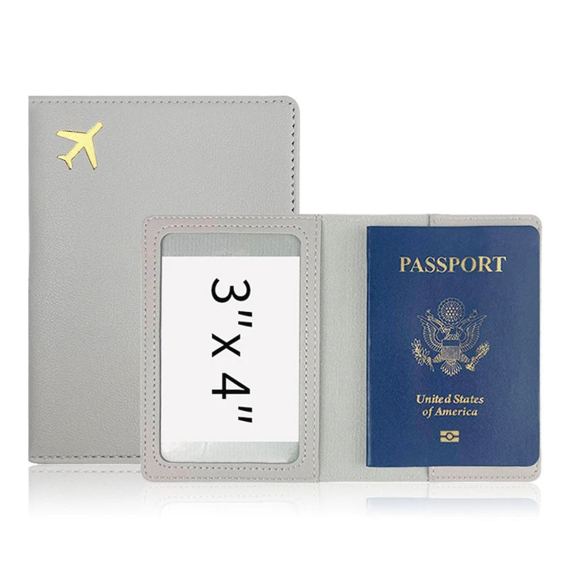 PU Leather Travel Passport Protective Case Thickened Passport Holder Case