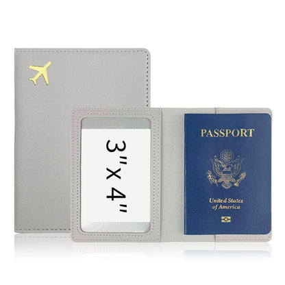 PU Leather Travel Passport Protective Case Thickened Passport Holder Case