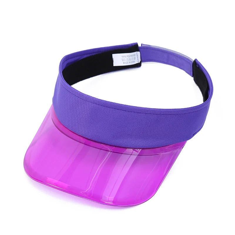 Parent-child Sun Visor Hats Mom's Son Daughter Plastic PVC Visor Caps Outdoor Sport Bicycle Sunshade Hat for Women