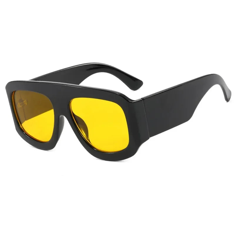JNPCXI Oversized Square Sunglasses Fashion Gradient Women Luxury Retro Shades UV400 Outdoor Men Sun Glasses