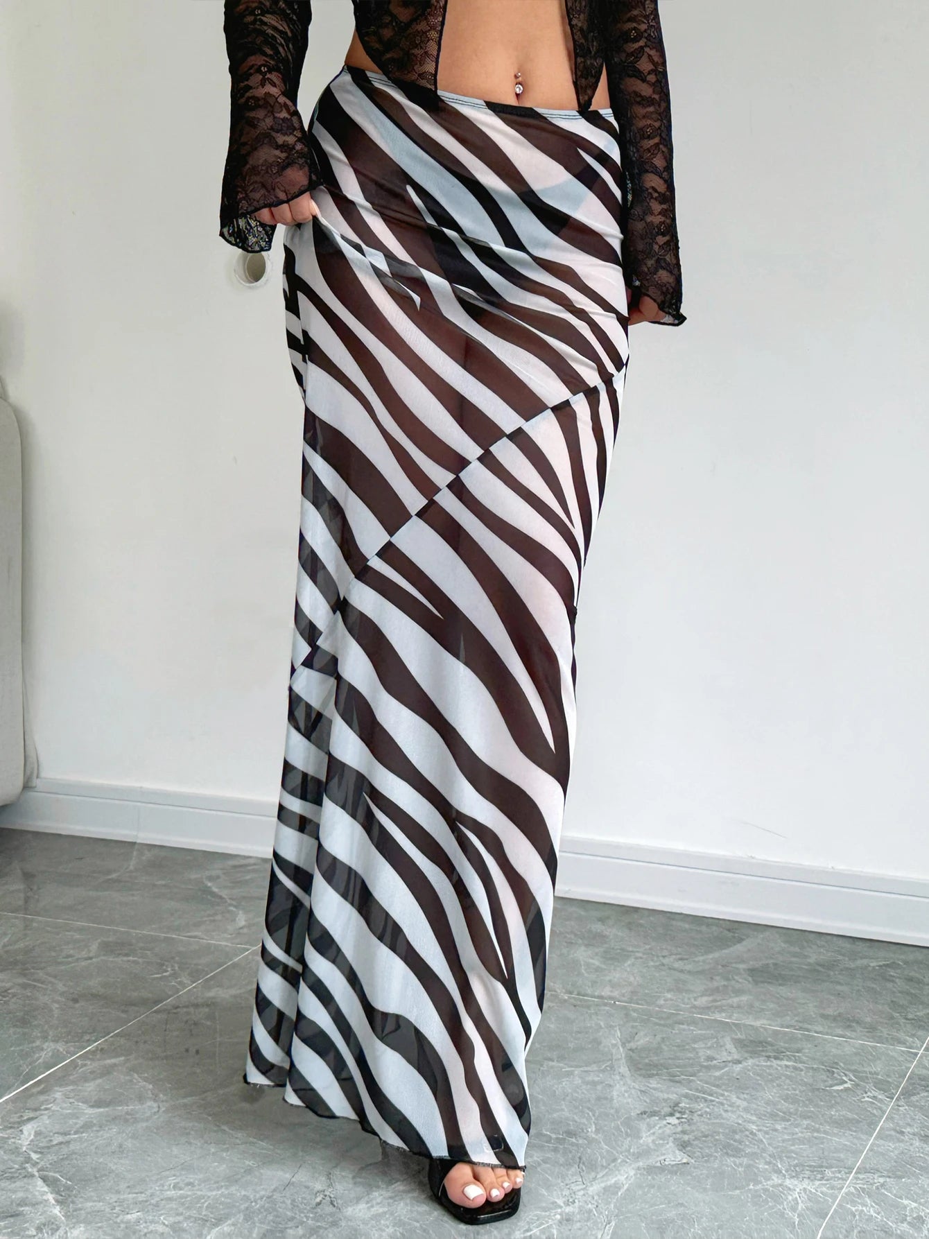 Dulzura Sexy Elegant Skirt Leopard Printed Maxi Women Skirts 2024 Lady Y2K Clothes Office Club Party Casual Streetwear Wholesale