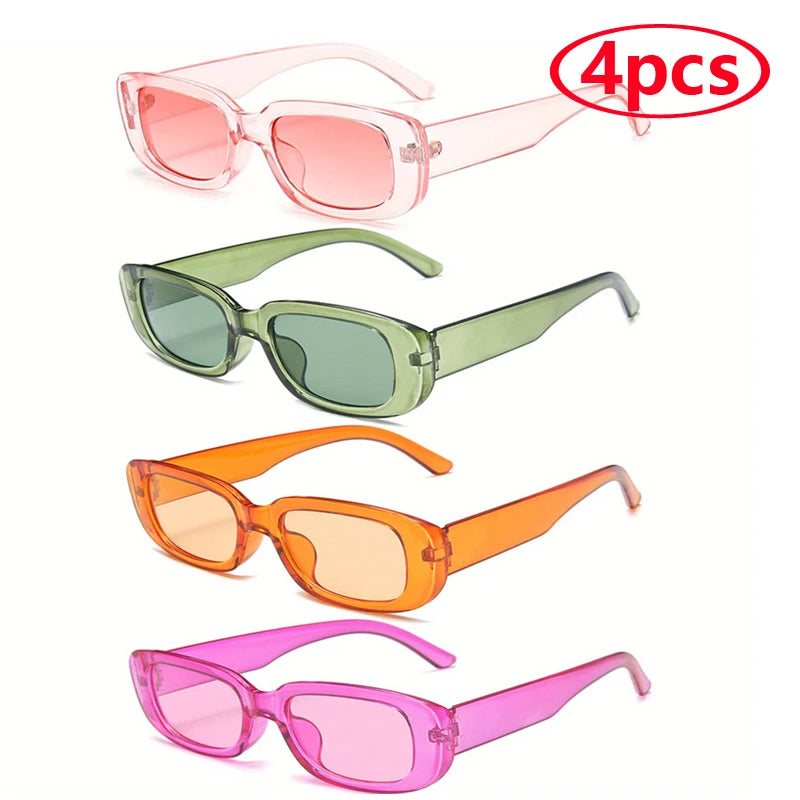 13pcs Small Square Sunglasses Women Retro Sun Glasses Men Brand Classic Travel Rectangle Candy Colors Eyeglasses Female UV400