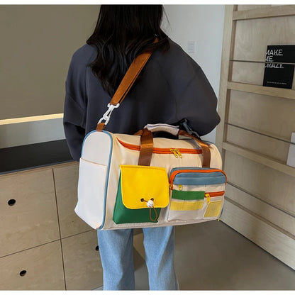 Travel Bag, Duffel Bag Cosmetics Bag, Professional Fitness Bag, Yoga Swimming Training Backpack, Satchel Shoulder Crossbody Tote Bag, Suitable for Men and Women