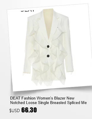 DEAT Fashion Women's Jackets Hooded Zipper Short Contrast Color Drawstring Deconstruction Coat Autumn 2025 New Tide 7AB4742