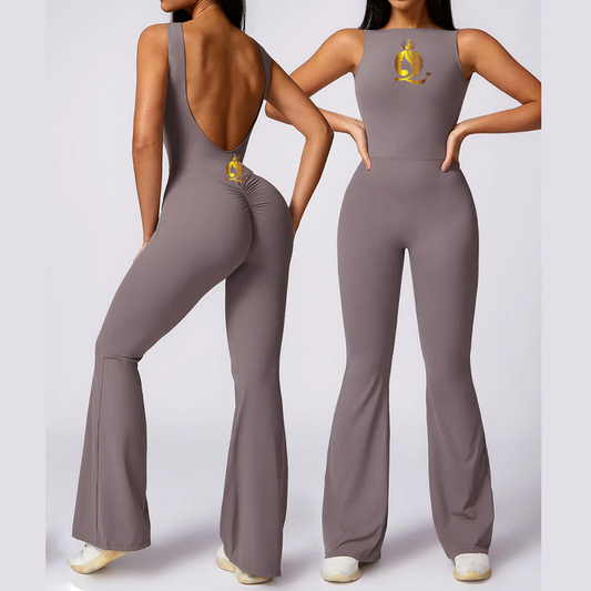 Customized LOGO women's peach hip lift sports yoga onesie casual micro-pull fitness back yoga clothes