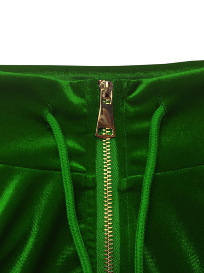 Pants Set Women Two Piece Sets Matching Sets Y2k Streetwear Zipper Coats Long Pants Elastic Waist Sportswear Tracksuit Jogger