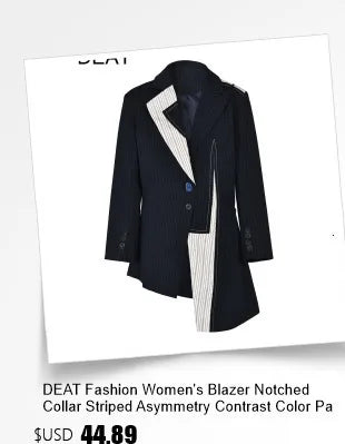 DEAT Fashion Women's Jackets Hooded Zipper Short Contrast Color Drawstring Deconstruction Coat Autumn 2025 New Tide 7AB4742
