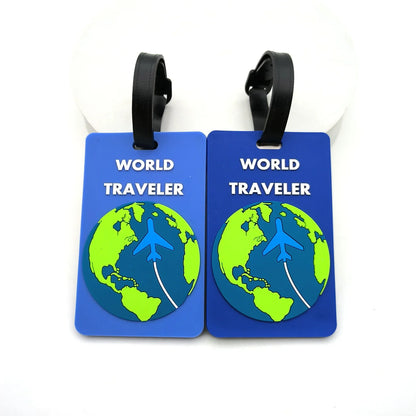 1PCS Travel Accessories Luggage Tag Creative  Suitcase Fashion Style Silicon Portable Travel Holder