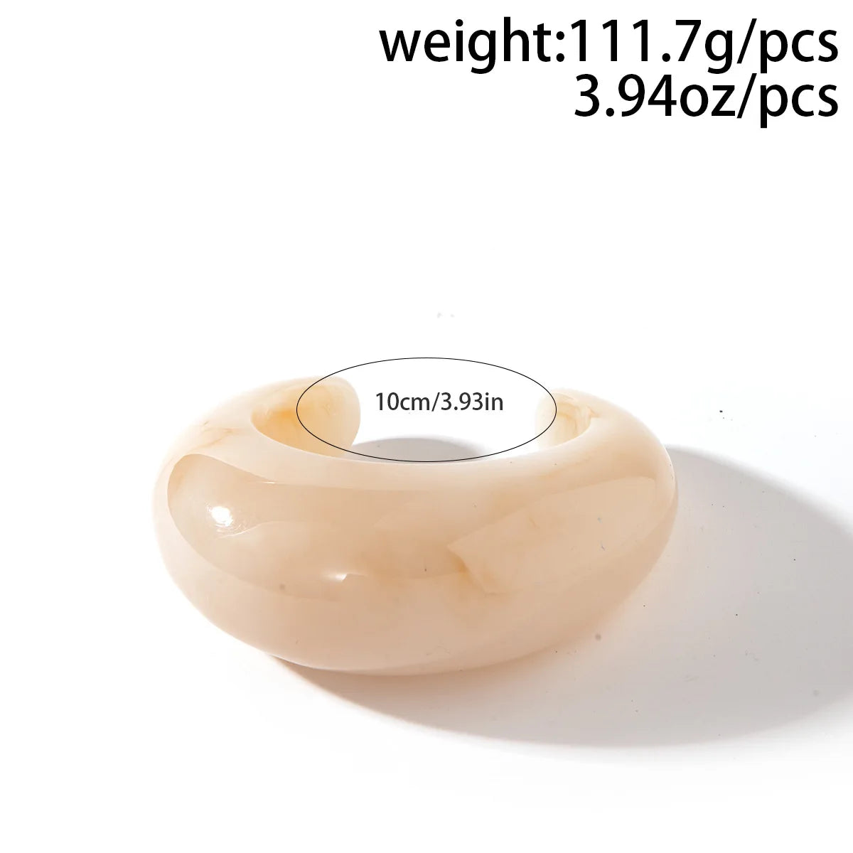 KMVEXO Vintage Punk Beige Khaki Thick Resin Acrylic Smudging Bangles Geometric Irregular Bangle Bracelets For Women Men Jewelry