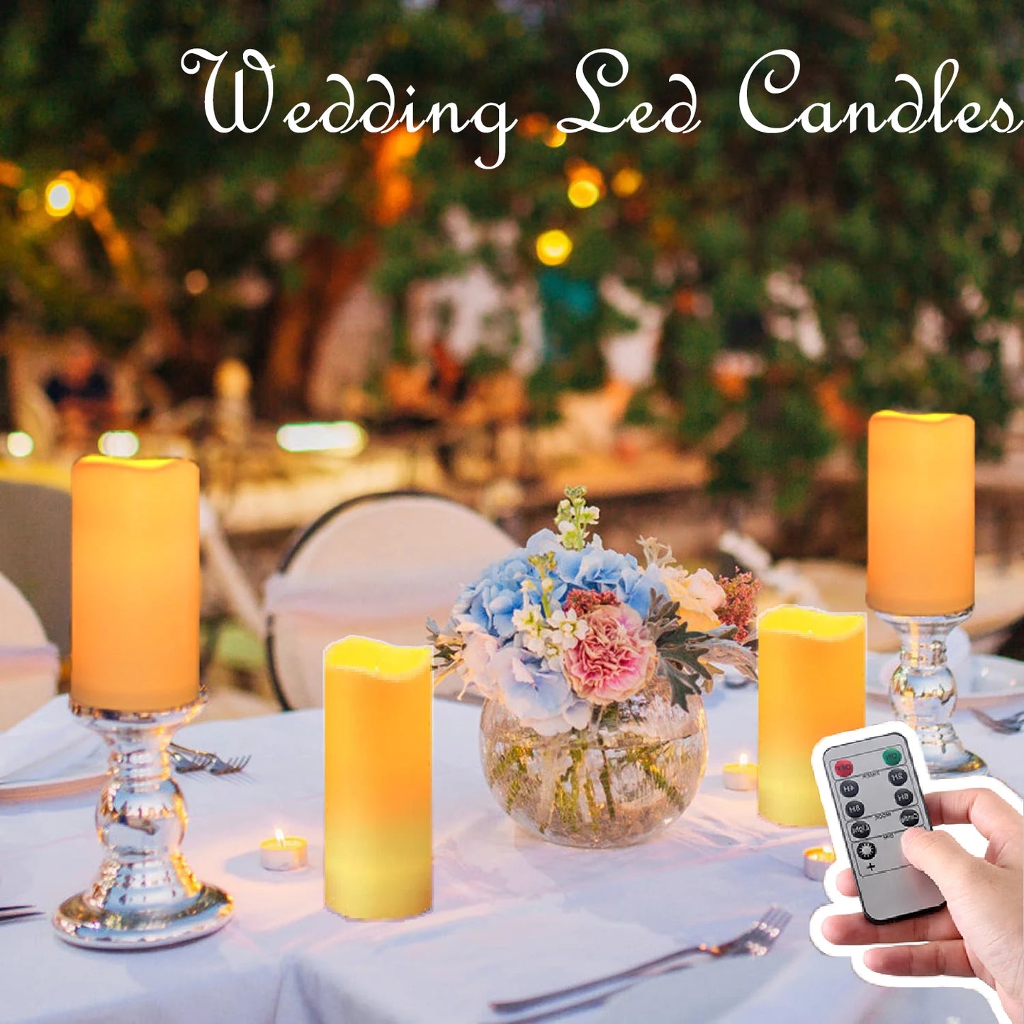6-240Pcs LED Pillar Candles Flameless Battery Operated Candles Wedding Flickering Candle for Concert/Home Decor/Party Supplies
