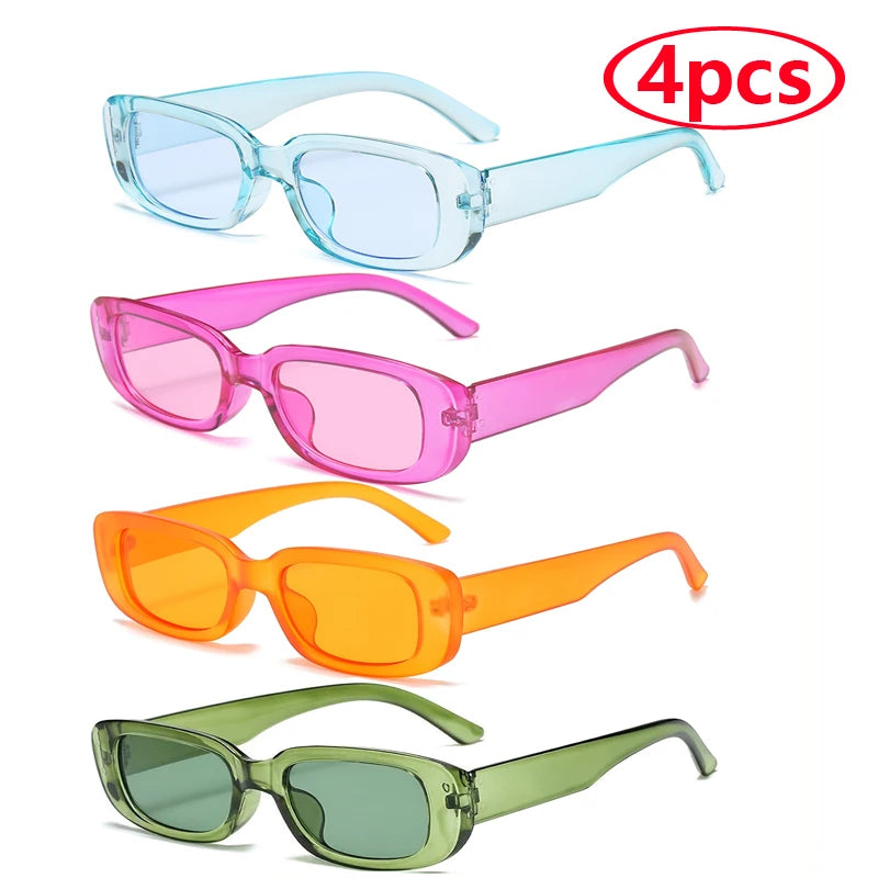 13pcs Small Square Sunglasses Women Retro Sun Glasses Men Brand Classic Travel Rectangle Candy Colors Eyeglasses Female UV400