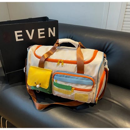 Travel Bag, Duffel Bag Cosmetics Bag, Professional Fitness Bag, Yoga Swimming Training Backpack, Satchel Shoulder Crossbody Tote Bag, Suitable for Men and Women