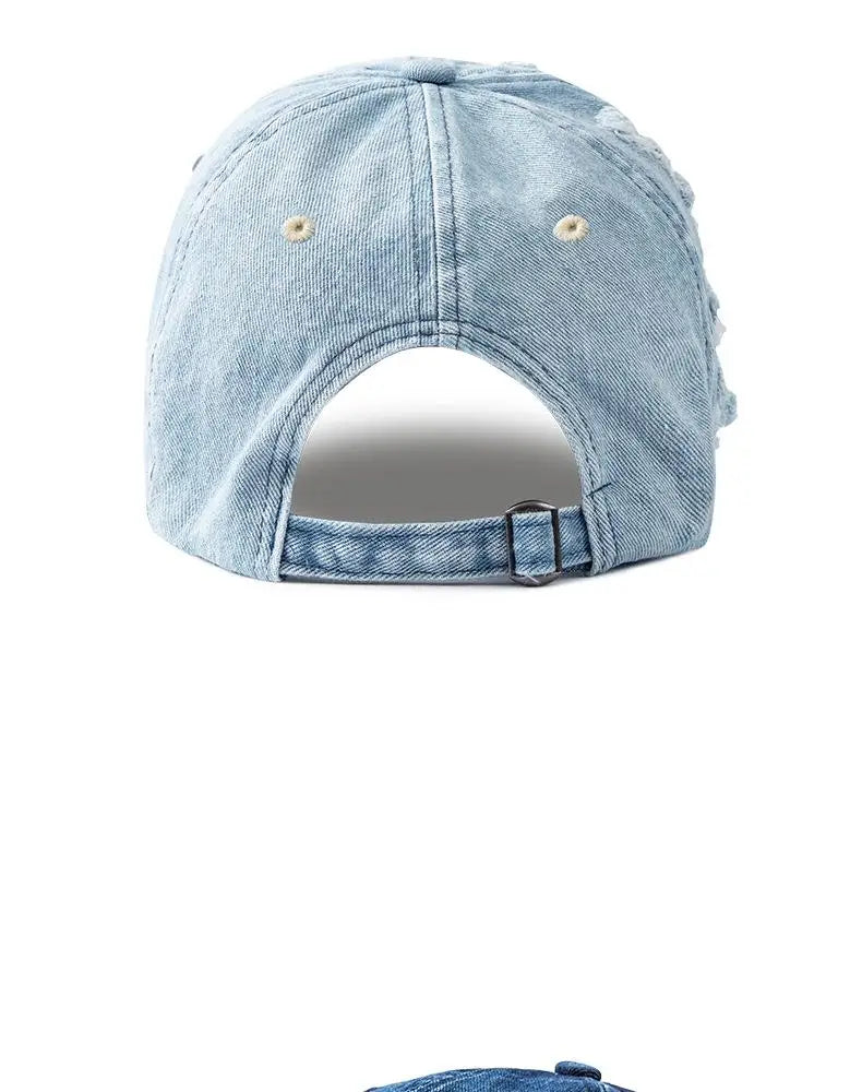 Washed Denim Baseball Cap Women Men Sunshade Breathable Spring Summer Hat Vintage Snapback Cap Female