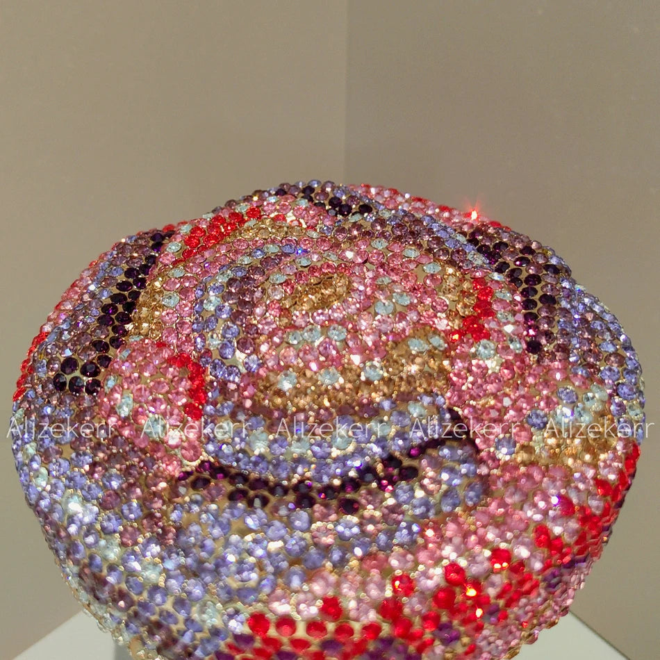 Alizekerr Goblet Rhinestone Evening Bags Women Gorgeous Boutique Unique Flower Crystal Clutch Purses And Handbags Wedding Party
