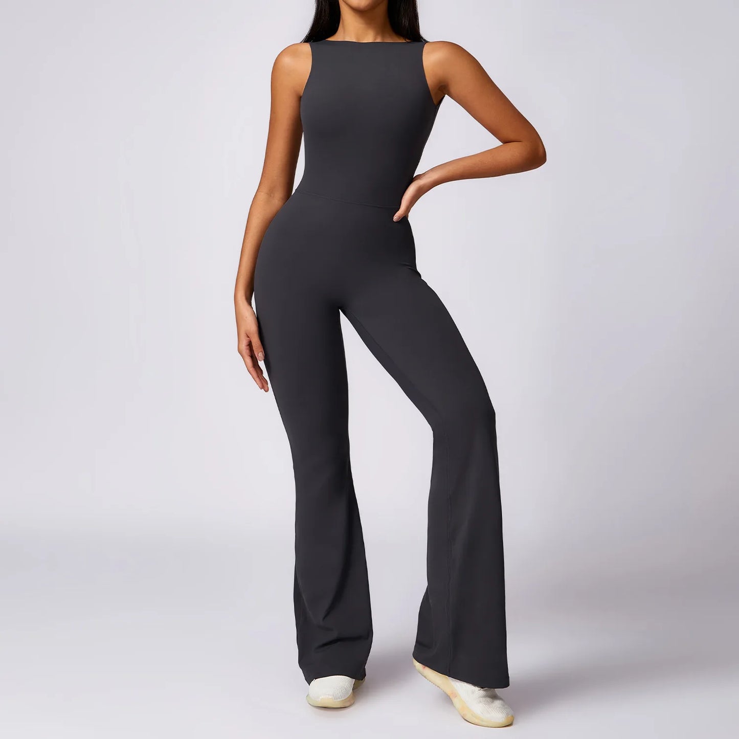 Customized LOGO women's peach hip lift sports yoga onesie casual micro-pull fitness back yoga clothes