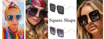 Big Frame Crystal Sun Glasses Women Cooling Designer Women Luxury Shades Lunette De Soleil Femme Googles Sunglasses Women 2022