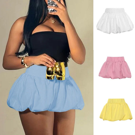 Weird Puss Ball Gown Skirts Women Y2K Hottie 2024 Summer Trend Midnight Waistband Miniskirts Birthday Streetwear Wild Bottoms