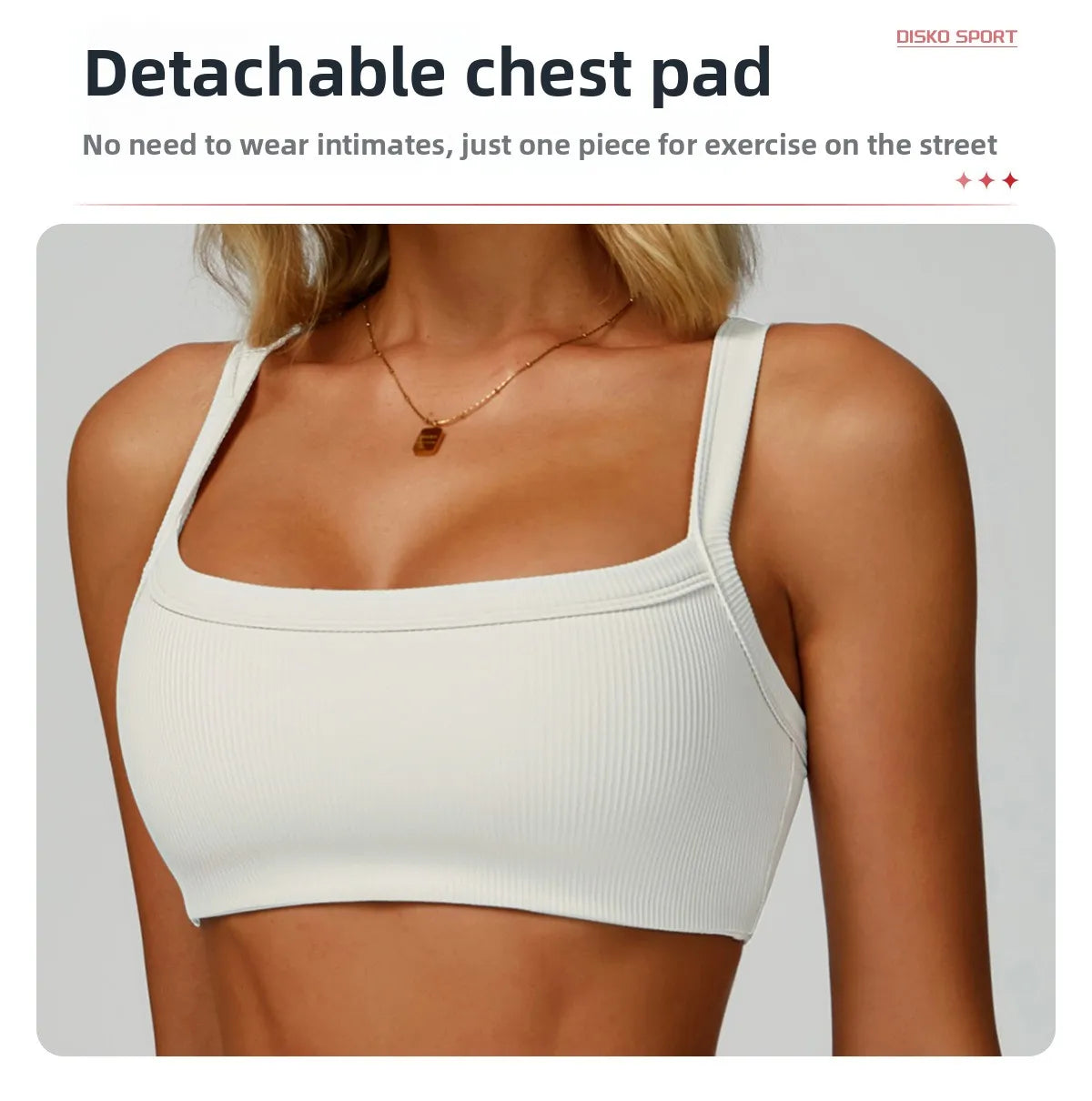 Customized LOGO Women's Shoulder Strap Threaded Yoga Bra Beauty Back Tight Sports Underwear Running Fitness Top