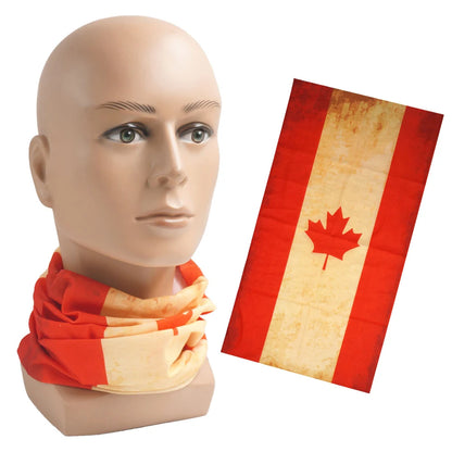 Canada/Mexico/Caribbean Countries Flags Bandana Neck Gaiter Seamless Outdoor Tube Face Scarf Windproof Headwear Unisex Headwrap