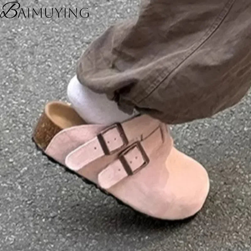 Platform Slippers Women Mules Shoes Flats Sandals Summer 2025 Trend Casual Walking Sport Shoes Comfort Woman Slingback Sneakers