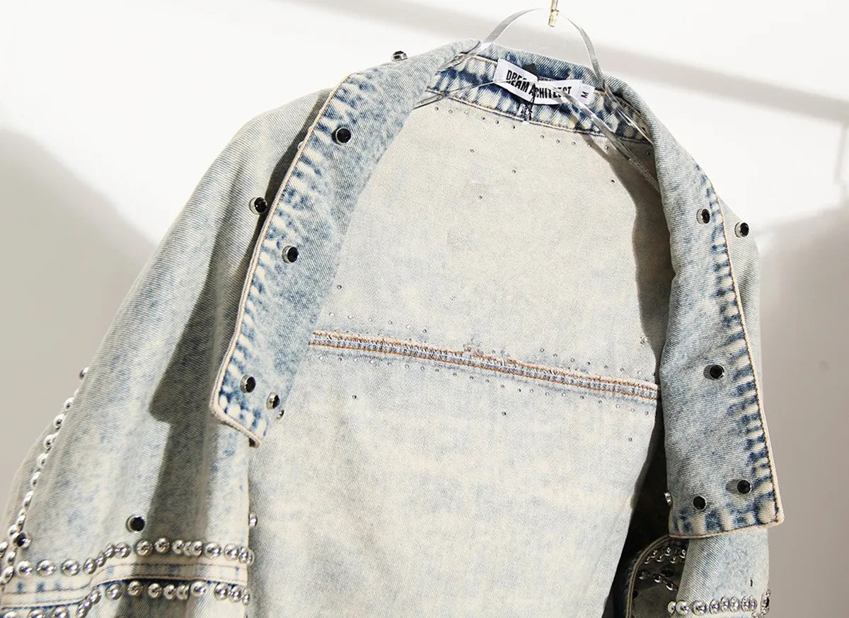 Short Denim Coat Women Y2k Cotton Spring Autumn Ropa Jeans Punk Gothic Bomber Jacket Windbreaker Vintage Jackets Streetwear